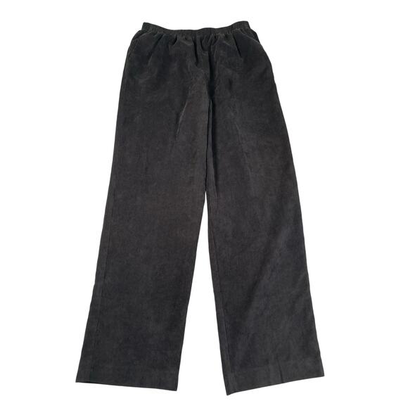 Alfred Dunner Pants Womens 14 Black Corduroy Hand Pockets Pull-on 30" Inseam - Picture 1 of 6